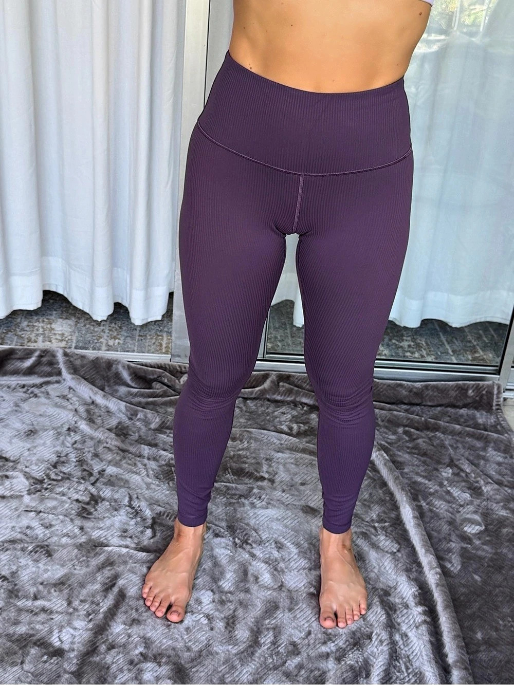 lululemon Wonder Train High-Rise Ribbed Pant 28" Purple Leggings